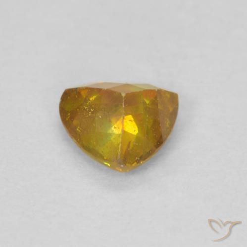 Esfalrita Naranja medio natural de 0.49 ct, Trillón, SI-I1