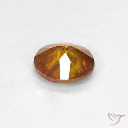 Esfalrita Naranja medio natural de 0.44 ct, Redondo, SI-I1