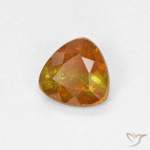 Esfalrita Naranja oscuro natural de 0.41 ct, Trillón, SI-I1