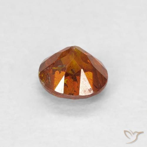 Esfalrita Naranja fuego natural de 0.31 ct, Redondo, SI-I1