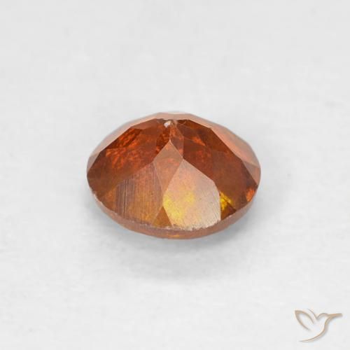 Esfalrita Naranja rojizo natural de 0.80 ct, Redondo, SI-I1