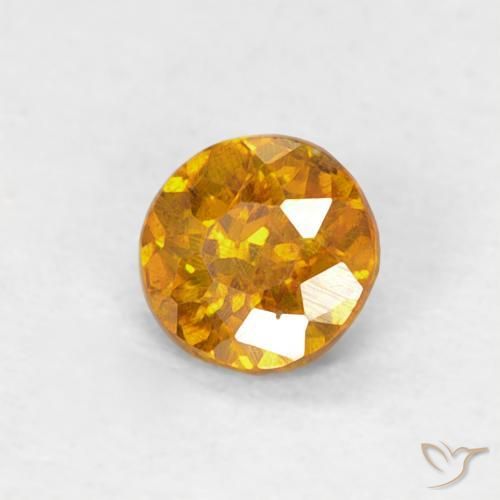 Esfalrita Marrón-oro natural de 0.23 ct, Redondo, SI-I1