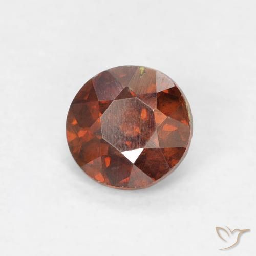 Esfalrita Naranja oscuro natural de 0.57 ct, Redondo, SI-I1