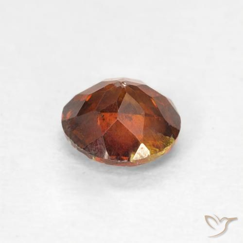 Esfalrita Naranja oscuro natural de 0.57 ct, Redondo, SI-I1