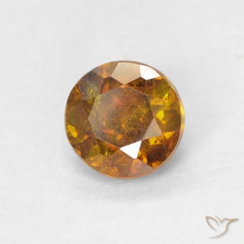 Esfalrita Marrón-oro natural de 0.61 ct, Redondo, SI-I1