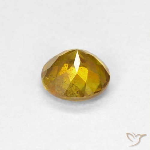 Esfalrita Dorado medio natural de 0.73 ct, Redondo, SI-I1