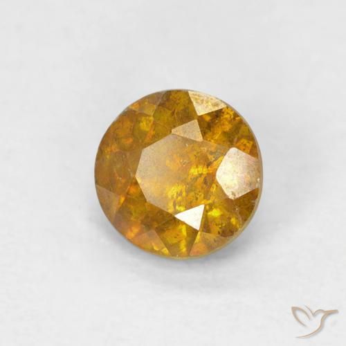 Esfalrita Marrón-oro natural de 0.95 ct, Redondo, SI-I1