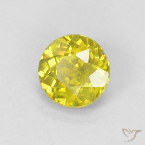 Esfalrita Amarillo maíz natural de 0.60 ct, Redondo, SI-I1