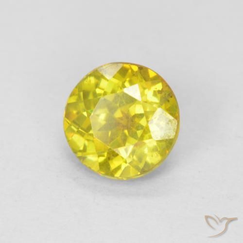 Esfalrita Amarillo amarronado natural de 1.05 ct, Redondo, SI-I1