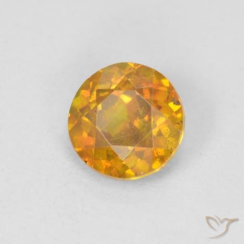 Esfalerita dorado natural de 1,00 ct, corte redondo, VS-SI