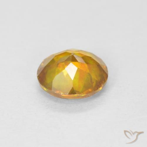 Esfalerita dorado natural de 1,00 ct, corte redondo, VS-SI