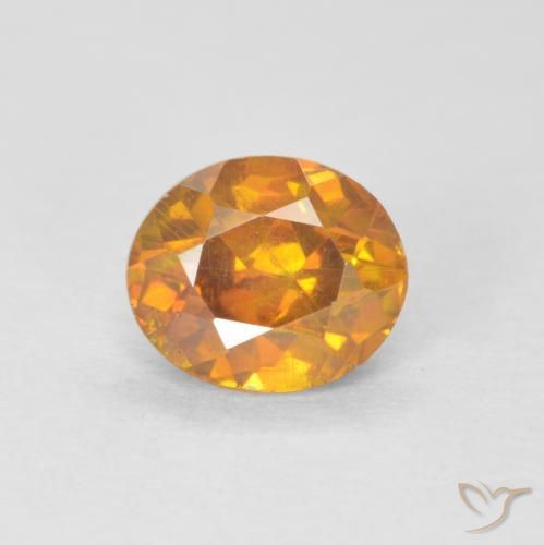 1.19ct Natural Naranja terroso esfalerita, Ovalada, VS-SI