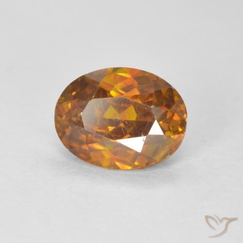 Esfalrita Medium Dark-Orange natural de 1.91 ct, Ovalada, VS-SI