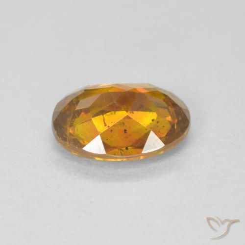 Esfalrita Naranja marrón natural de 1.71 ct, Ovalada, VS-SI