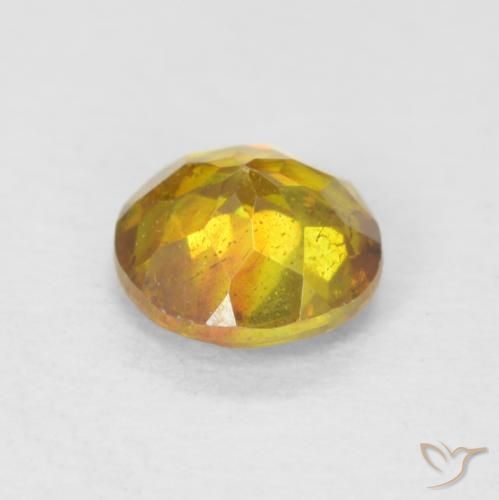 Esfalrita Dorado naranja oscuro natural de 0.66 ct, Redondo, SI-I1