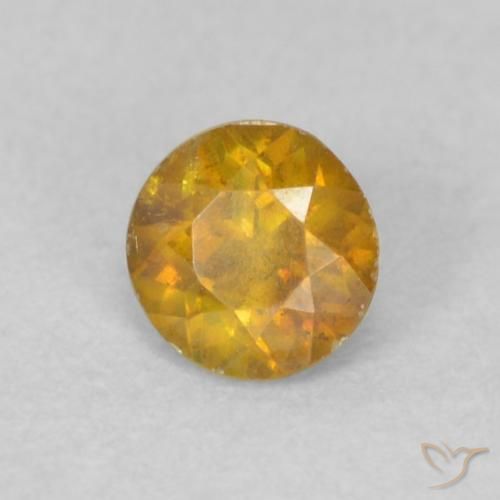 Esfalrita Naranja medio natural de 0.29 ct, Redondo, VS-SI