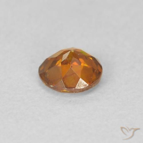 Esfalrita Marrón naranja natural de 0.40 ct, Redondo, VS-SI