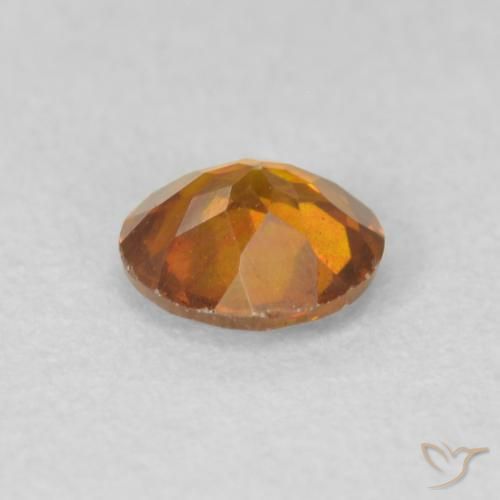 Esfalrita Marrón naranja natural de 0.47 ct, Redondo, VS-SI