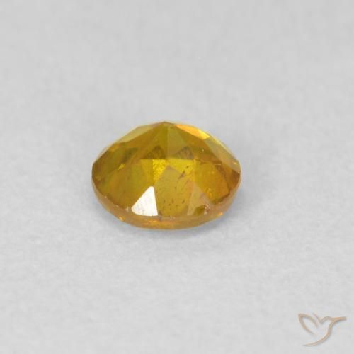 Esfalrita Dorado oscuro natural de 0.34 ct, Redondo, VS-SI