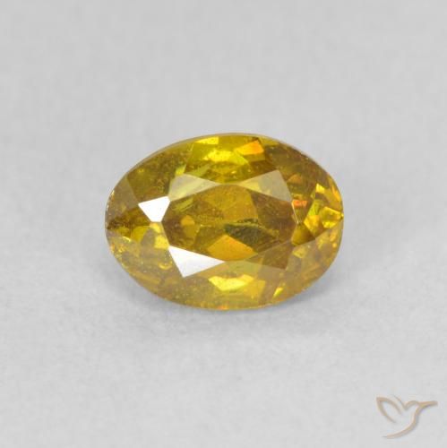 0.83ct Natural Dorado intenso esfalerita, Ovalada, VS-SI