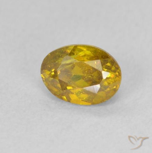 Esfalrita Dorado intenso natural de 0.83 ct, Ovalada, VS-SI