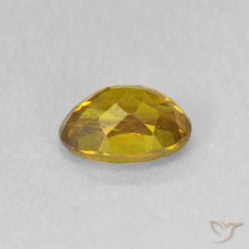 Esfalrita Dorado intenso natural de 0.83 ct, Ovalada, VS-SI
