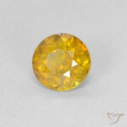 Esfalrita Oro natural de 0.77 ct, Redondo, VS-SI