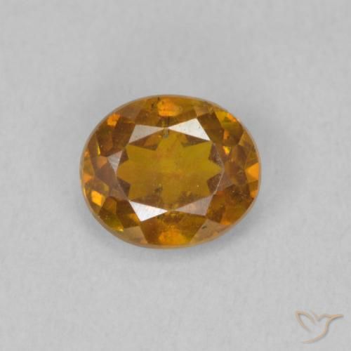 0.74ct Natural Naranja marrón esfalerita, Ovalada, VS-SI