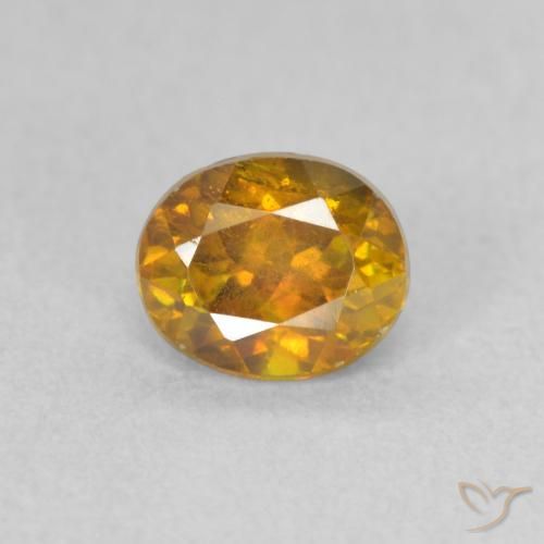 0.94ct Natural Dorado medio esfalerita, Ovalada, SI