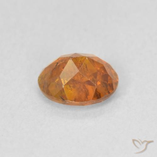 Esfalrita Naranja oscuro natural de 0.82 ct, Ovalada, SI