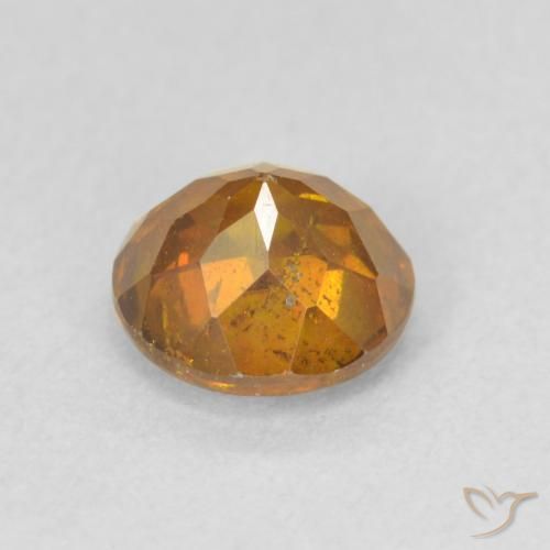 Esfalrita Marrón naranja natural de 1.37 ct, Redondo, VS-SI