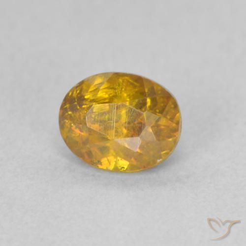 Esfalrita Oro natural de 0.85 ct, Ovalada, SI