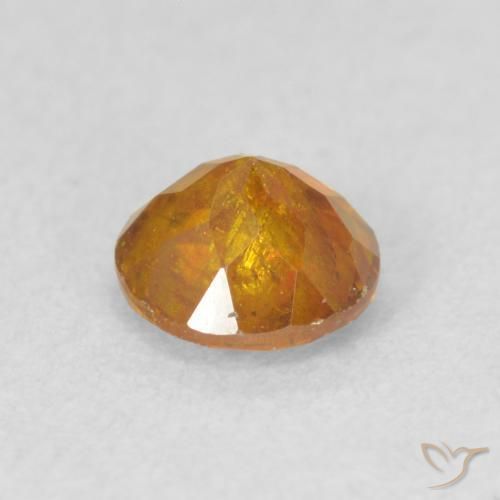 Esfalrita Marrón naranja natural de 0.71 ct, Redondo, SI