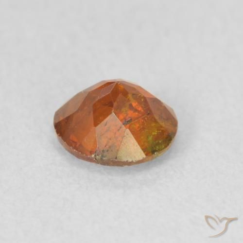 Esfalrita Naranja terroso natural de 0.52 ct, Redondo, SI