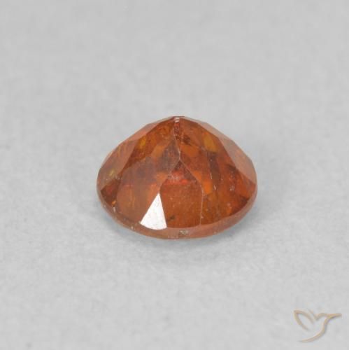 Esfalrita Naranja marrón natural de 0.48 ct, Redondo, SI