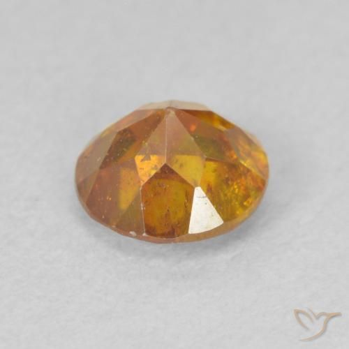 Esfalrita Marrón naranja natural de 0.78 ct, Redondo, SI