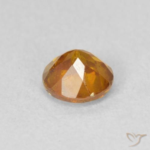 Esfalrita Naranja medio natural de 0.50 ct, Redondo, SI