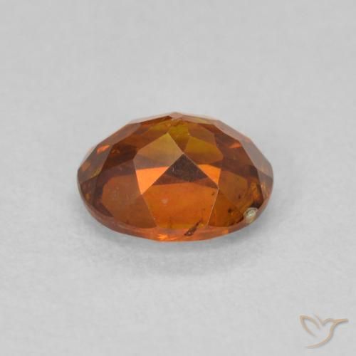 Esfalrita Naranja oscuro natural de 0.93 ct, Ovalada, VS-SI