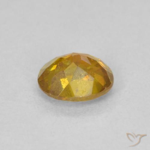 Esfalrita Medium Light-Orange natural de 0.62 ct, Ovalada, VS-SI