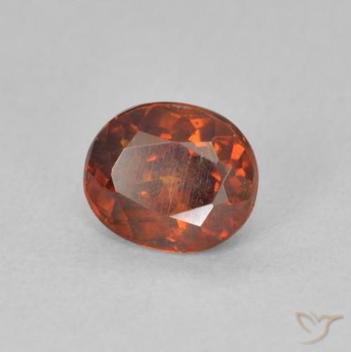 Esfalrita Naranja rojizo natural de 1.42 ct, Ovalada, SI