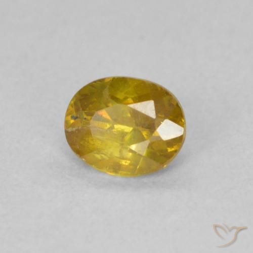 Esfalrita Amarillo amarronado natural de 0.52 ct, Ovalada, VS-SI