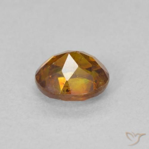 Esfalrita Naranja medio natural de 0.68 ct, Ovalada, VS-SI