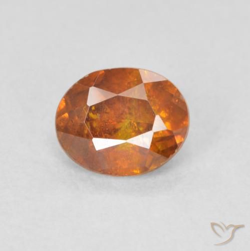 0.68ct Natural Naranja marrón esfalerita, Ovalada, SI