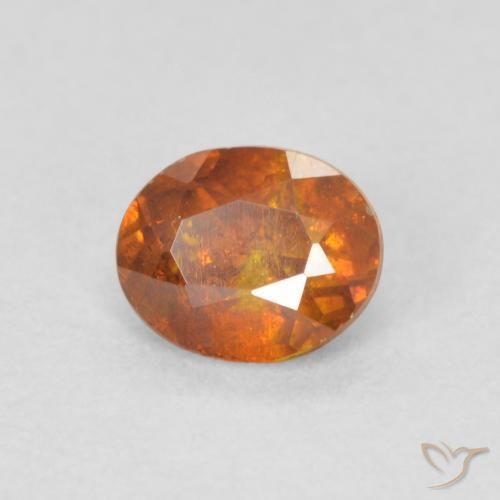 Esfalrita Naranja marrón natural de 0.68 ct, Ovalada, SI