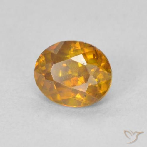 Esfalrita Marrón-oro natural de 0.89 ct, Ovalada, VS-SI