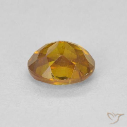 Esfalrita Marrón-oro natural de 0.89 ct, Ovalada, VS-SI
