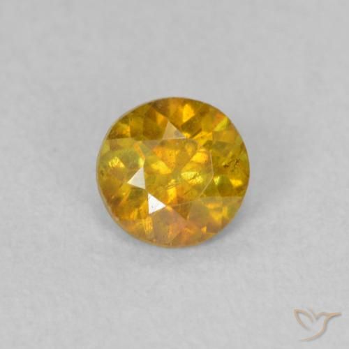 0.29ct Natural Naranja marrón Esfalrita, Redondo, SI