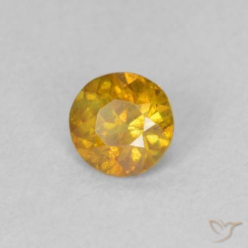 Esfalrita Naranja marrón natural de 0.29 ct, Redondo, SI