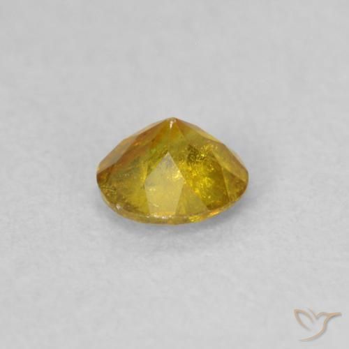 Esfalrita Naranja marrón natural de 0.29 ct, Redondo, SI