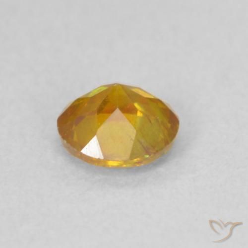 Esfalrita Naranja miel natural de 0.42 ct, Redondo, SI